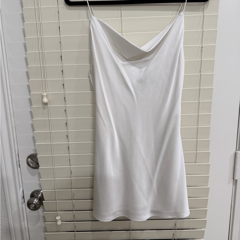 Alice and Olivia White Slip Dress